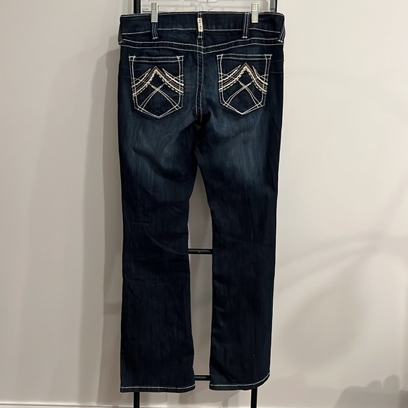 Ariat Blue Bootcut Denim Embroidered Jeans Women Size 32 - Picture 10 of 15